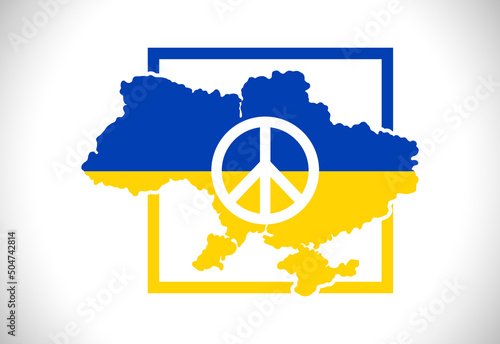 Stop war in Ukraine vector template creative design