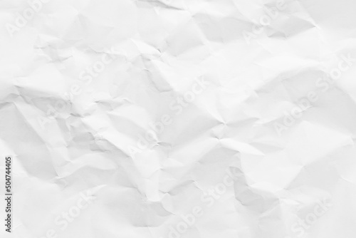 White paper wrinkled texture abstract background.