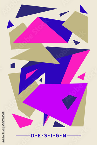 Poster in style of cubism, abstractionism