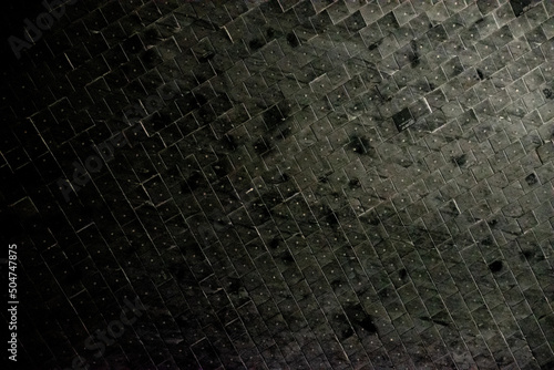 The ceramic heat resistant tile forming the heat shield of a space shuttle