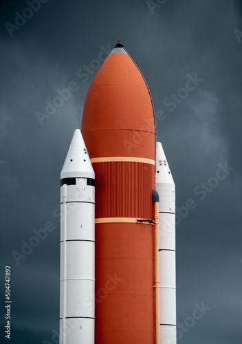 The solid and liquid rocket boosters from the space shuttle photo