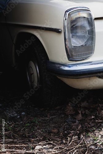 vintage car headlight