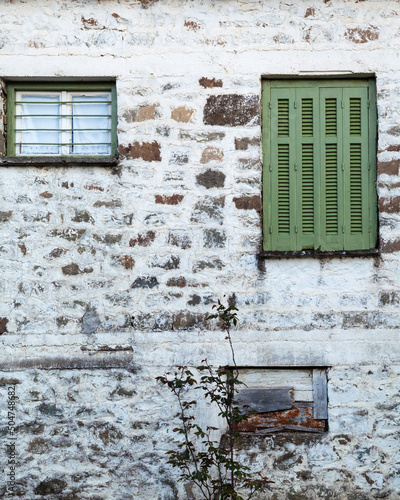 old window on a wall