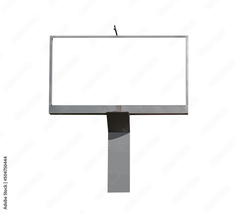 Billboard mockup. Street empty blank billboard for outdoor advertising poster with copy space isolated on white background. Billboard mock up outdoor Billboard mockup. Street empty blank billboard for outdoor advertising poster with copy space isolated on white background. Billboard mock up outdoor