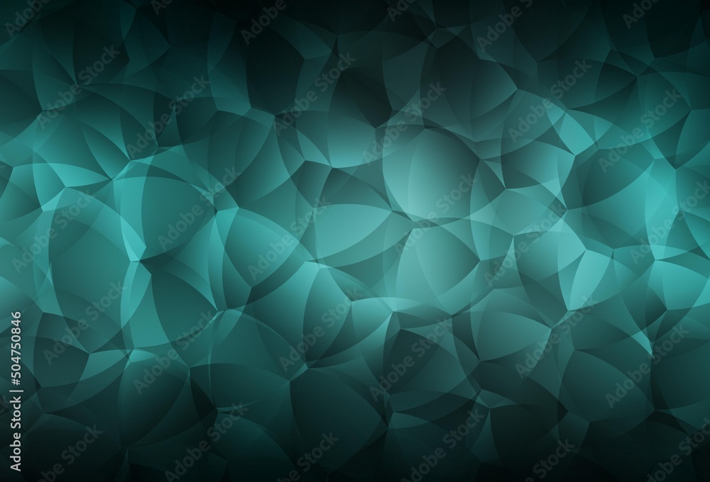 Fototapeta premium Dark Green vector template with chaotic shapes.