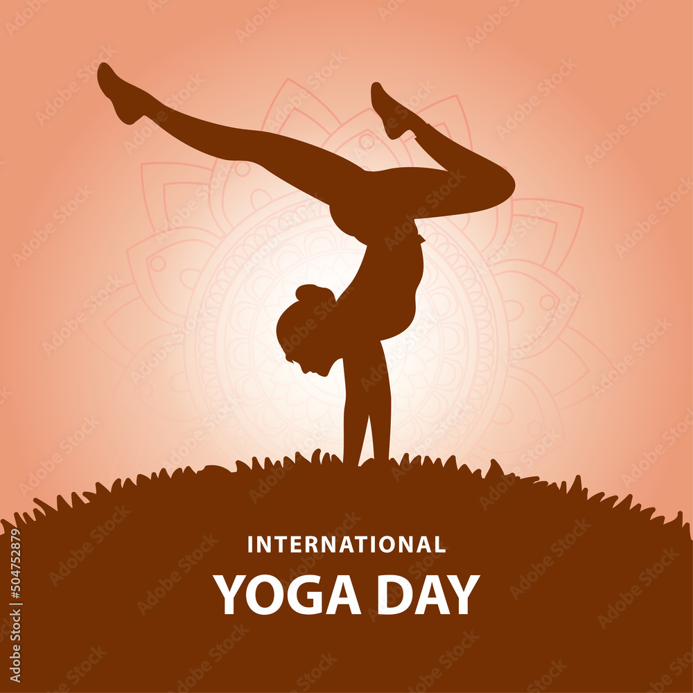 Illustration of women doing asana for international yoga day on 21st june celebration. Illustration of women doing asana for international yoga day on 21st june celebration.