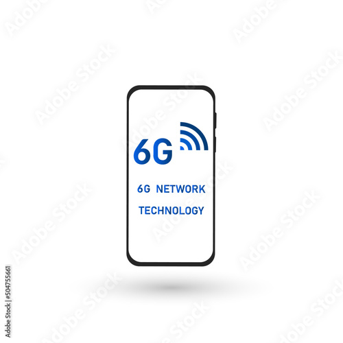 Smartphone 6G system fastest internet connection.
6G network internet wireless speed.