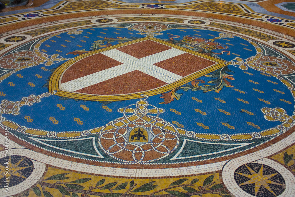 The floor of Vittorio Emanuele II Gallery in Milan