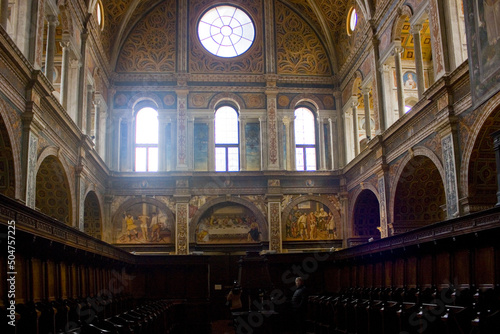 Interior of Church of Saint Maurice al Monastero Maggiore in Milan photo