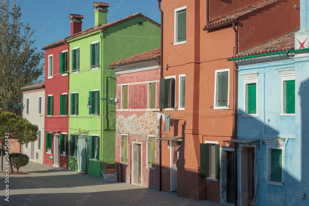 Pellestrina, Venezia.. Case colorate