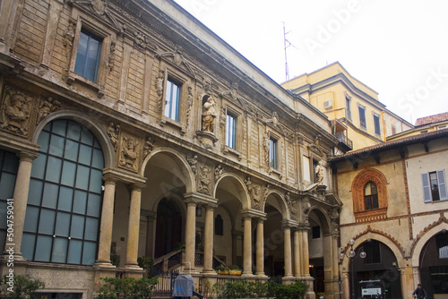 Palace of the Palatine School (Palazzo delle Scuole Palatine) at Piazza dei Mercanti in Milan photo