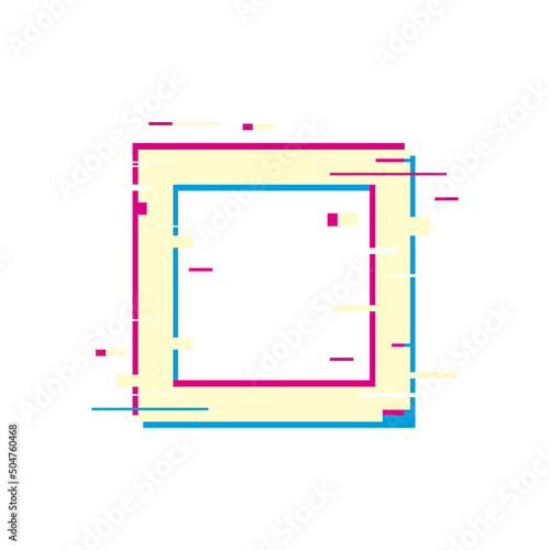 square with glitch effect