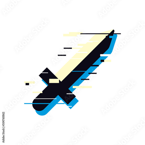 dagger with glitch effect