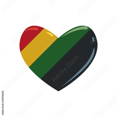 african heart design