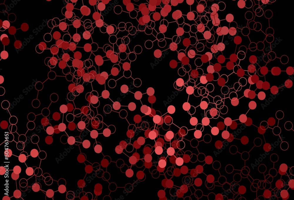 Dark Red vector backdrop with artificial intelligence data.