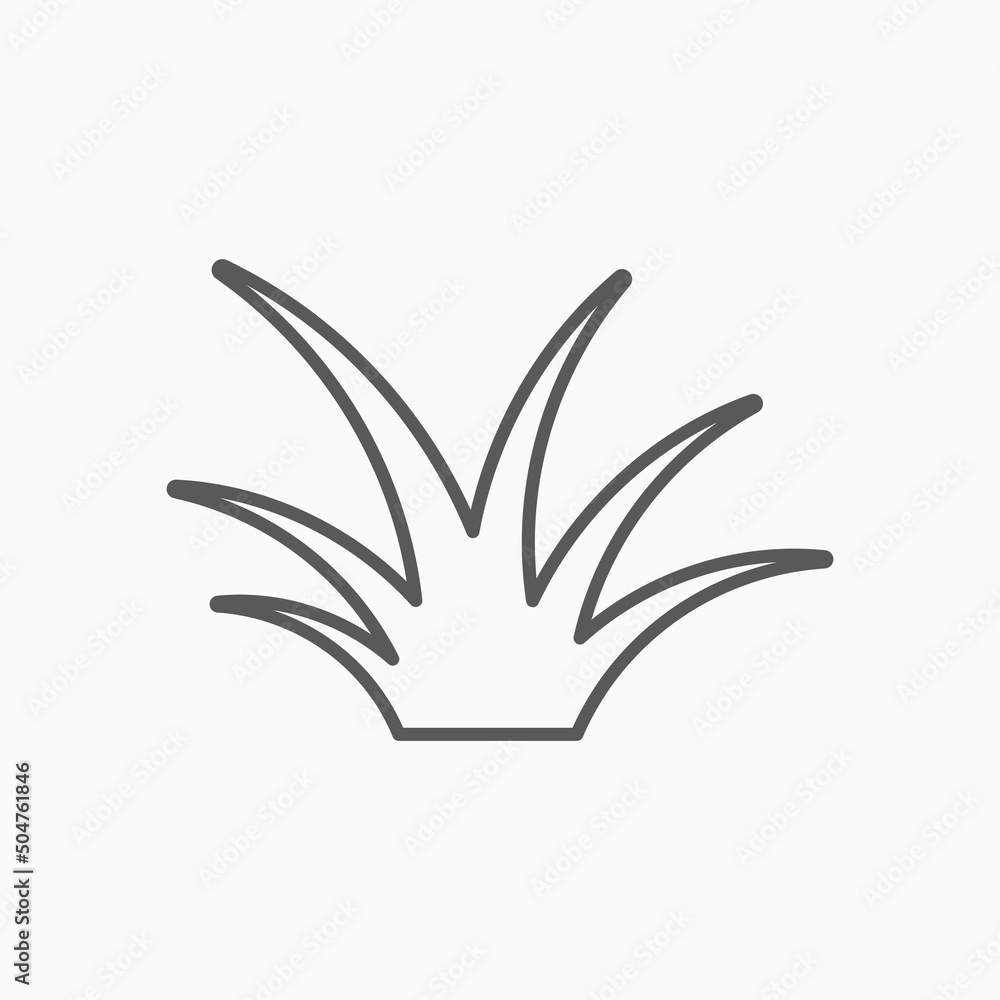 grass icon, greensward vector, lawn illustration