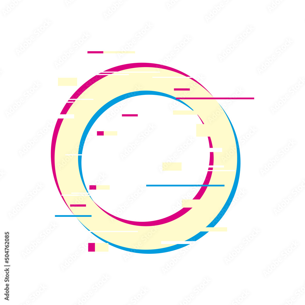 circle with glitch effect circle with glitch effect
