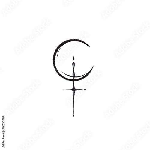 lilith symbol or a symbol of female power tattoo idea photo