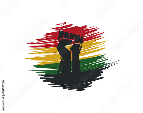 juneteenth fist and african flag