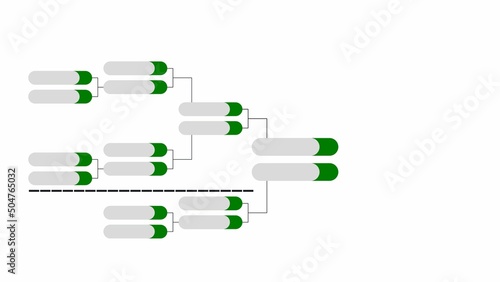 E sport playoff schedule. Tournament bracket template. E sports results table, participating to the last championship knockout.