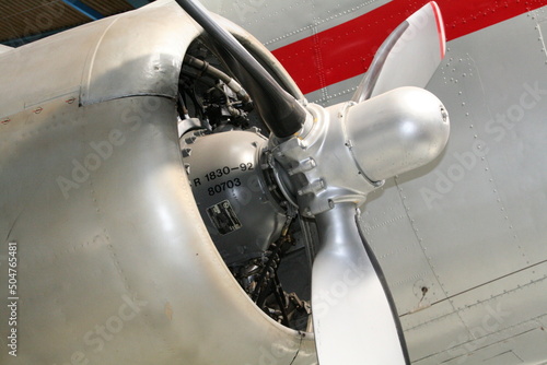 engine of airplane