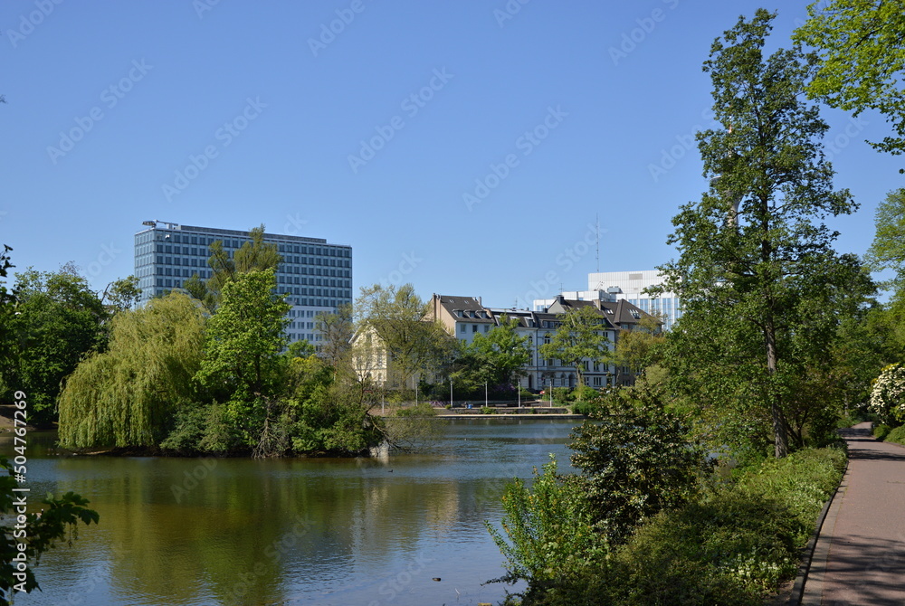 Panorama in der Downtown von Düsseldorf, Nordrhein - Westfalen
