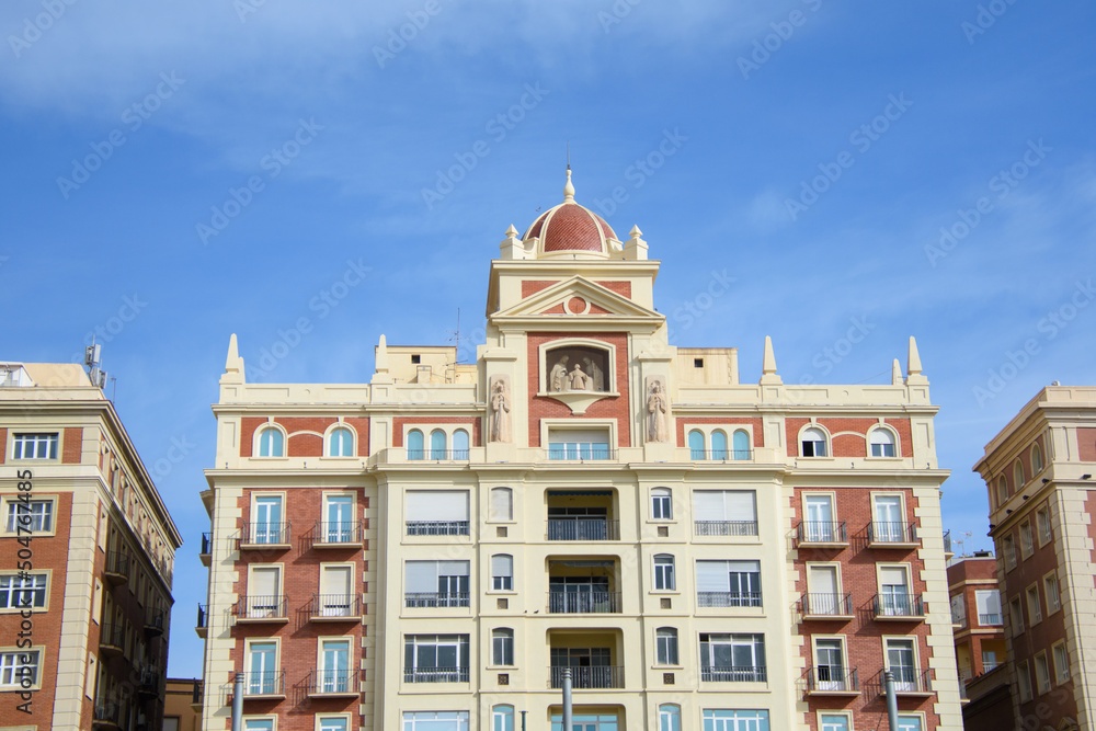 Fototapeta premium Architecture of the Town of Malaga in Andalusia, Spain
