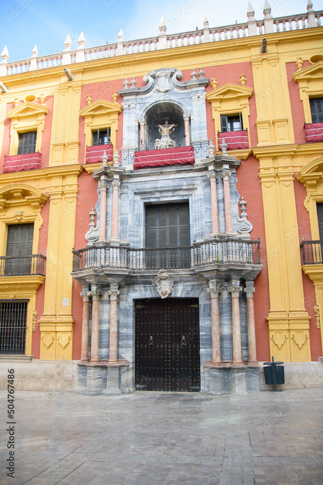 Architecture of the Town of  Malaga in Andalusia, Spain