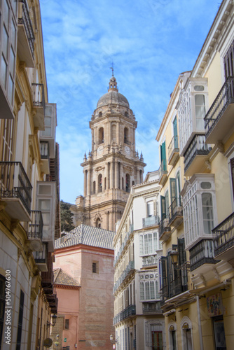 Architecture view of the beautiful cathedral in Malaga, Andalusia, Spain © Gilles Rivest