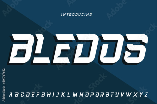 Sport Modern Italic Alphabet Font. Typography urban style fonts for technology, digital, movie logo design. vector illustration