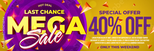 Sale banner with promo offer
