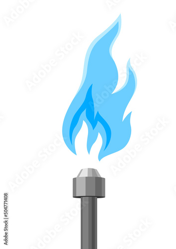 Illustration of natural gas extraction. Industrial and business image.
