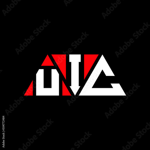 UIC triangle letter logo design with triangle shape. UIC triangle logo design monogram. UIC triangle vector logo template with red color. UIC triangular logo Simple, Elegant, and Luxurious Logo... photo