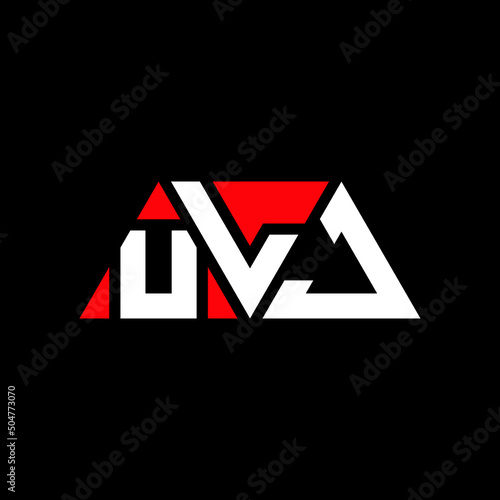 Fototapeta Naklejka Na Ścianę i Meble -  ULJ triangle letter logo design with triangle shape. ULJ triangle logo design monogram. ULJ triangle vector logo template with red color. ULJ triangular logo Simple, Elegant, and Luxurious Logo...