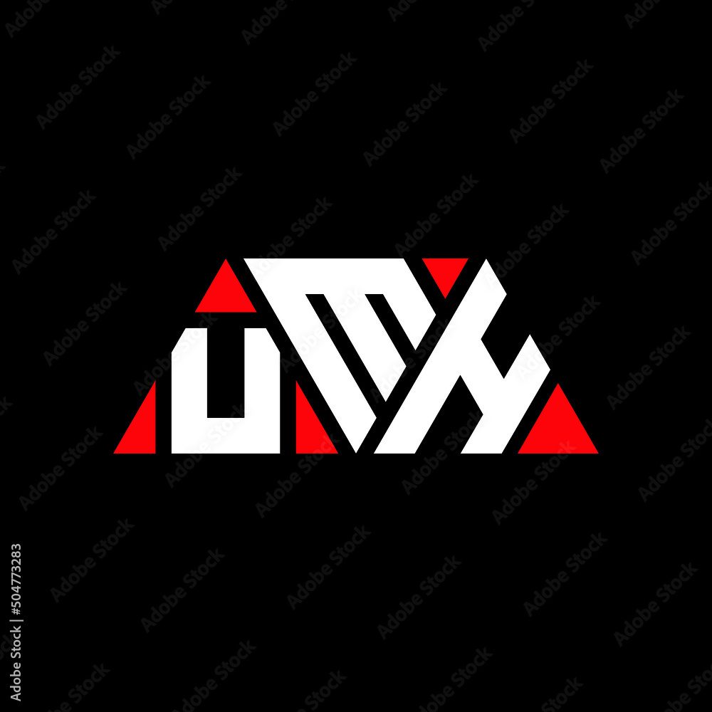 UMH triangle letter logo design with triangle shape. UMH triangle logo ...