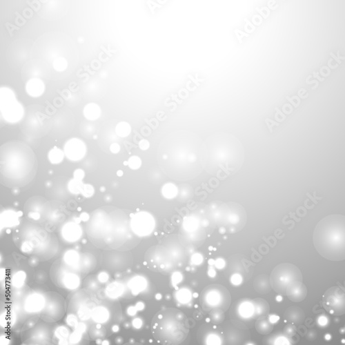 silver background bokeh bling snow flake confetti