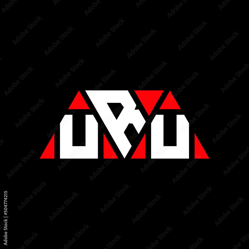 URU triangle letter logo design with triangle shape. URU triangle logo ...