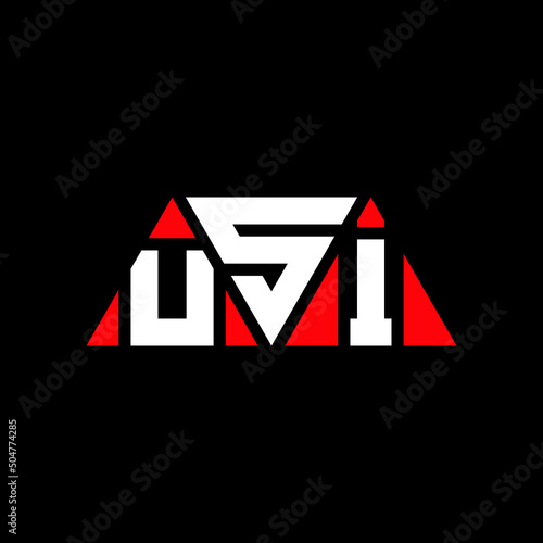USI triangle letter logo design with triangle shape. USI triangle logo design monogram. USI triangle vector logo template with red color. USI triangular logo Simple, Elegant, and Luxurious Logo...