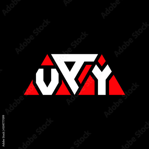 VAY triangle letter logo design with triangle shape. VAY triangle logo design monogram. VAY triangle vector logo template with red color. VAY triangular logo Simple, Elegant, and Luxurious Logo... photo