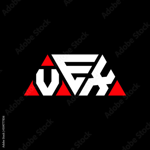 VEX triangle letter logo design with triangle shape. VEX triangle logo design monogram. VEX triangle vector logo template with red color. VEX triangular logo Simple, Elegant, and Luxurious Logo...