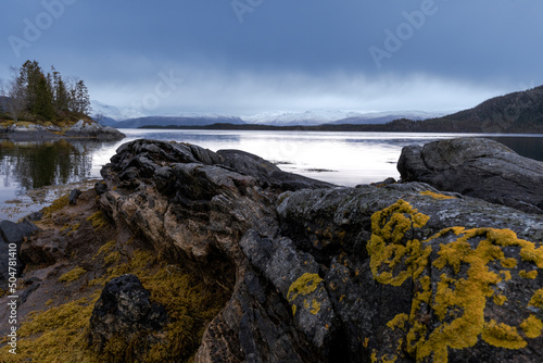 Rocky Landscape on the Norwegian Fjord