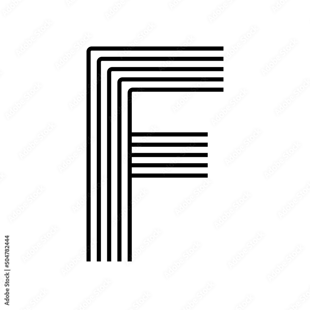 Linear letter F modern icon. Alphabet line and F herb intertwining design. Logo, corporate identity, app, Creative banner and more. Creative geometric line. Linear letter F modern icon. Alphabet line and F herb intertwining design. Logo, corporate identity, app, Creative banner and more. Creative geometric line.