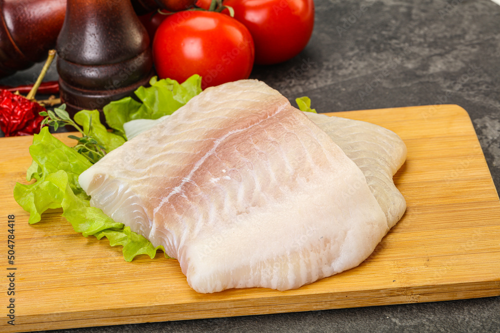 Raw pangasius fillet for cooking Raw pangasius fillet for cooking