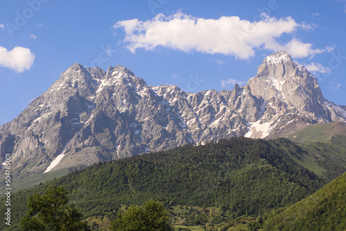 Ushba is one of the peaks of the Greater Caucasus in the Georgian region of Samegrelo-Upper Svaneti © Дмитрий Горелкин