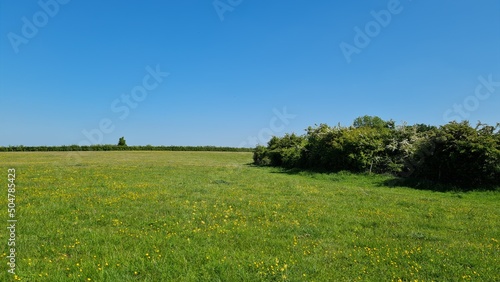 Great and Beautiful Landscape on a Sunny day over Sharpenhoe Clappers Bedford England UK photo