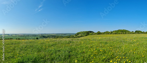 Great and Beautiful Landscape on a Sunny day over Sharpenhoe Clappers Bedford England UK photo