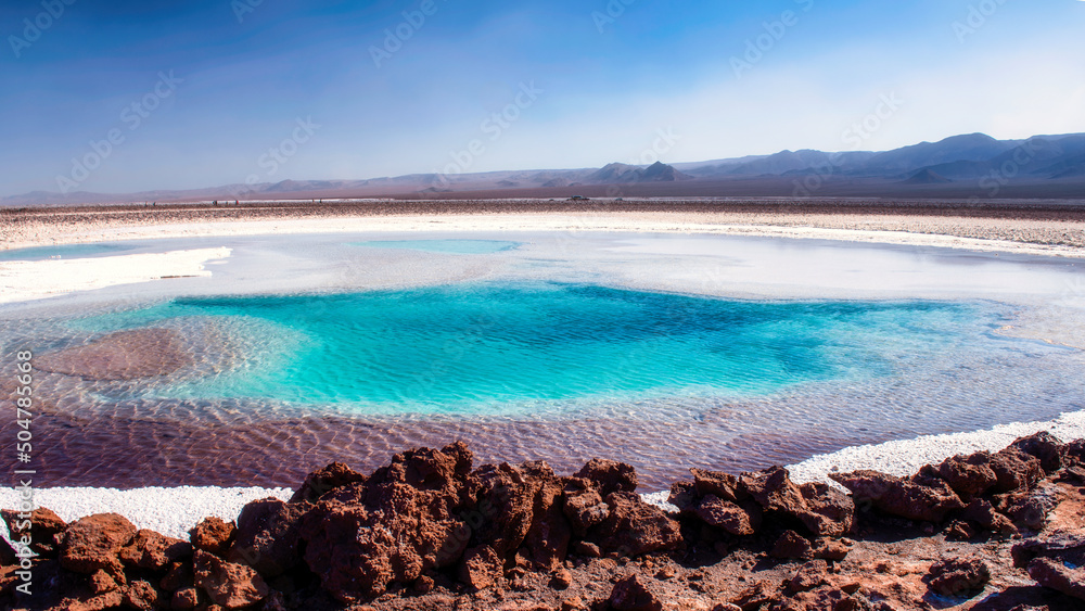 hidden lakes of Baltimache in Chile, Atacama hidden lakes of Baltimache in Chile, Atacama