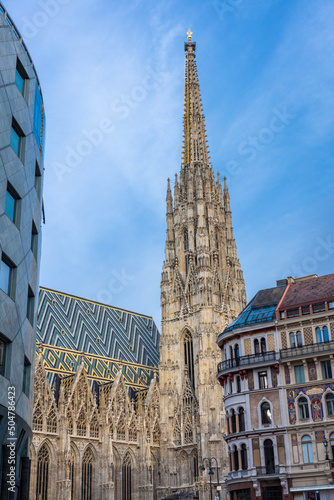 View of the Stephansdom,  Cathedral of Vienna, Austria