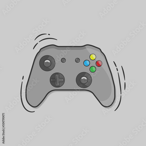 joystick in gray cartoon style