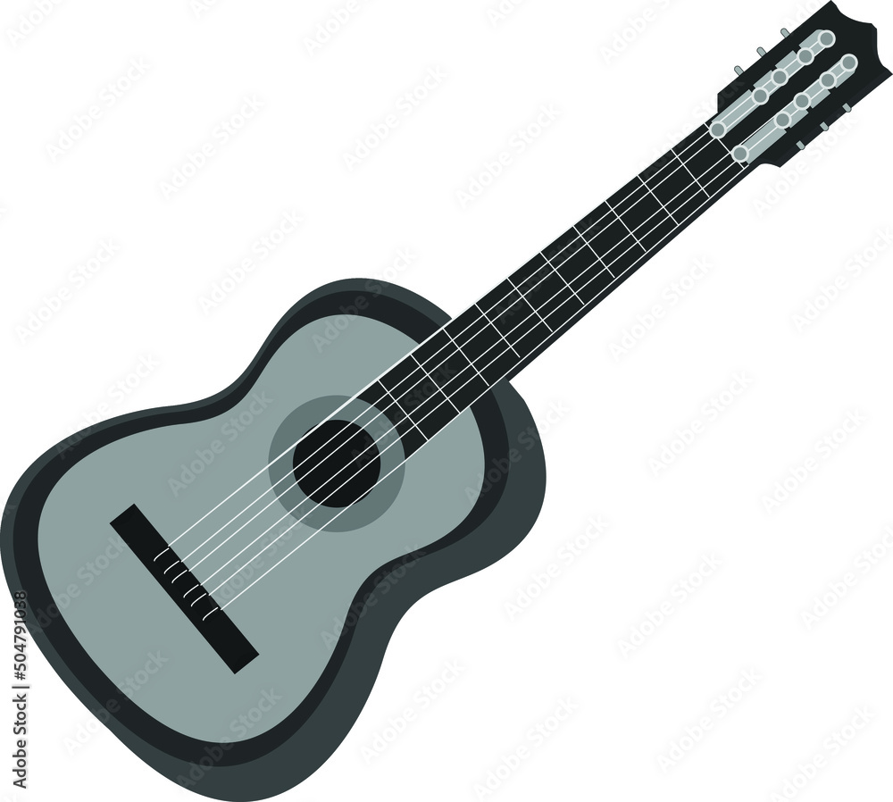 Fototapeta premium guitar isolated on white background